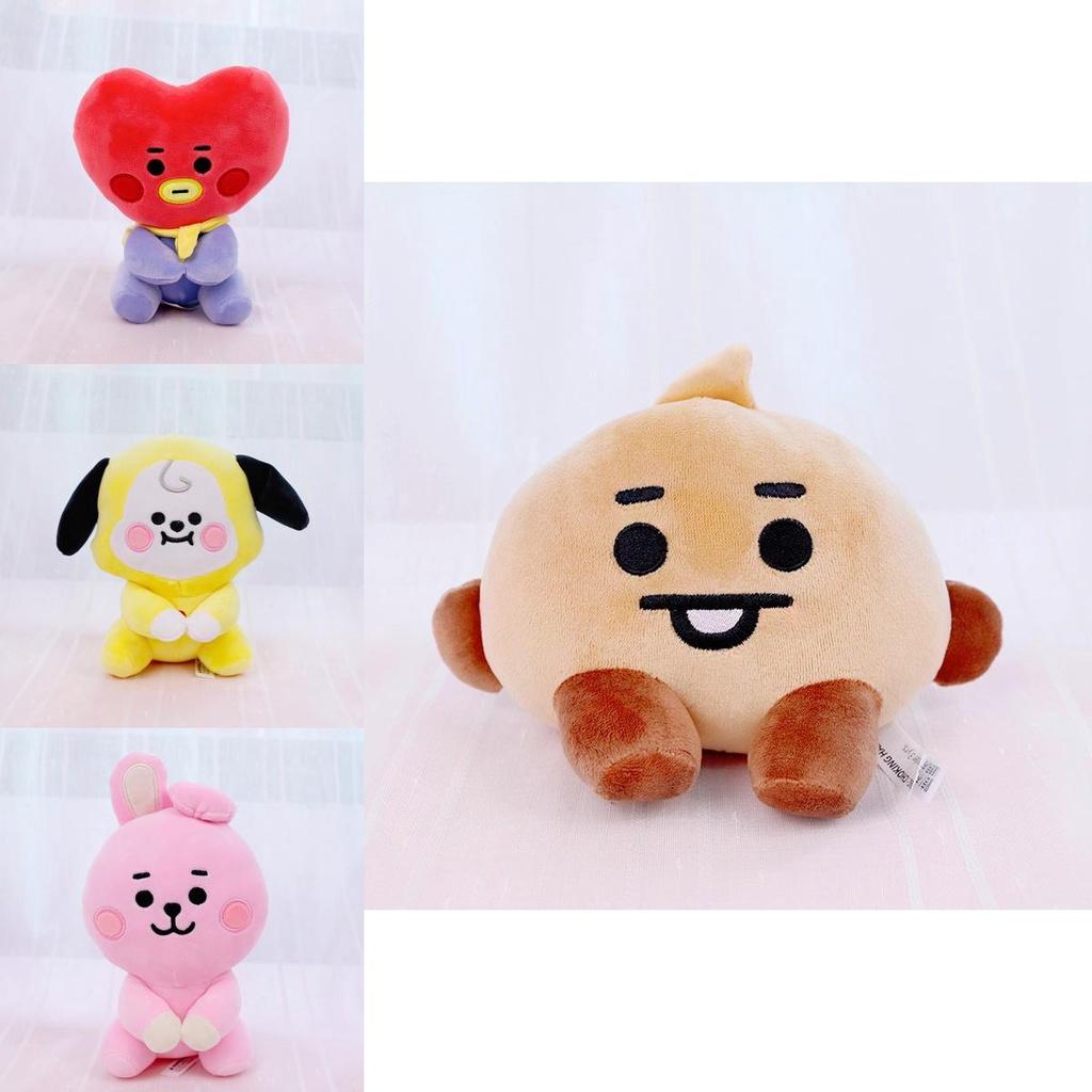 Kpop Bt21 Bts Seated Doll 20cm Baby Plush Toy Tata Cooky Chimmy Koya Mang Shooky