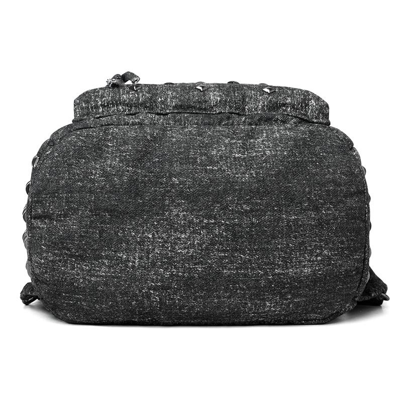 Denim Backpack Punk Rivet Backpack