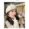 Black Beret Female Spring Autumn Painter Hat Female Small Octagonal Hat Big Headcircumference