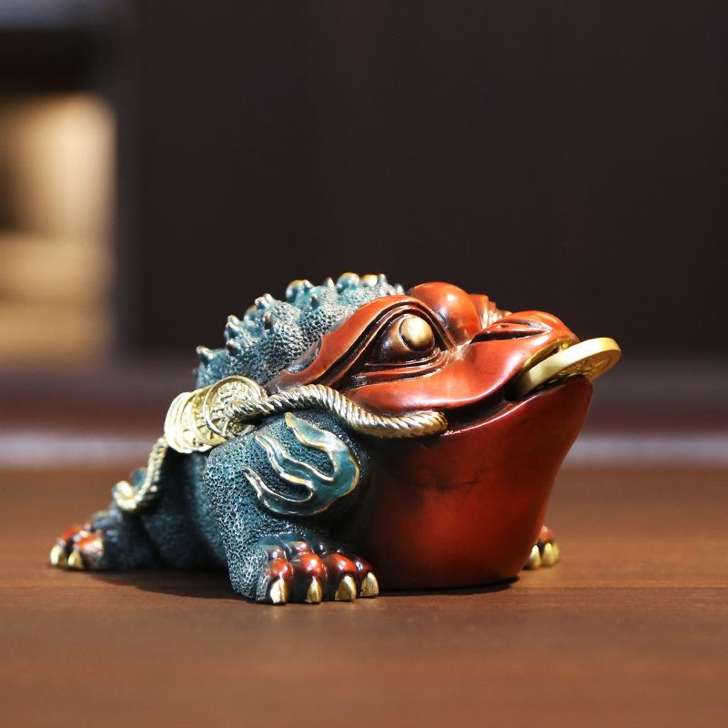 Color Bronze Golden Toad Decoration Office Home Craft Gifts