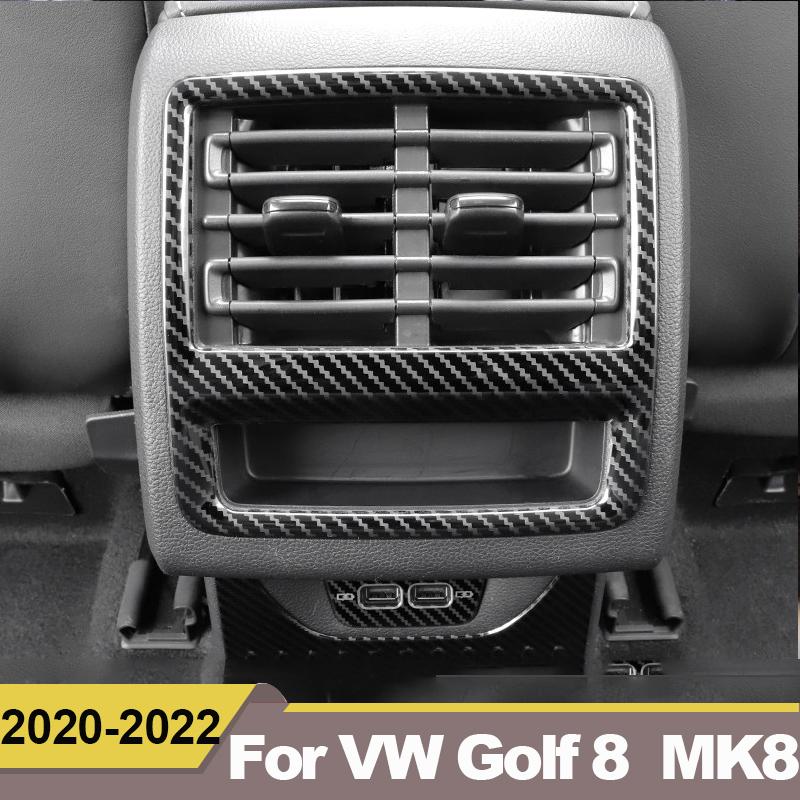 Auto tagumine konsool Keskkonditsioneeri õhutusava väljalaskeava USB-pordi katte trimm Volkawagen VW Golf 8 MK8 2022 tarvikute jaoks