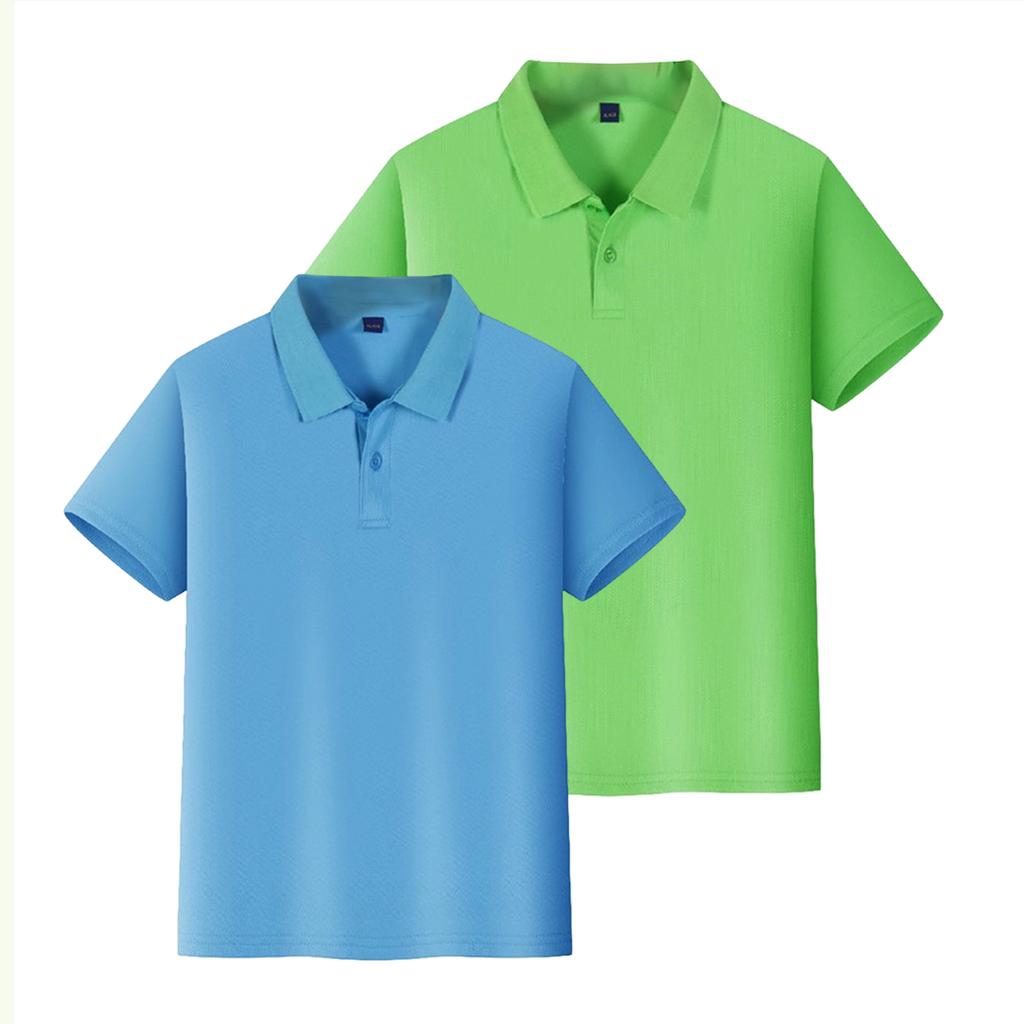Kids Quick Dry Shirt with Collar, Short Sleeve Sports T-Shirt for Boys and Girls