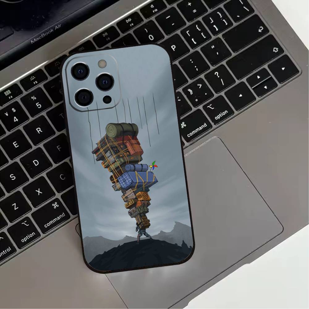 

Game Death S-Stranding Phone Case For iPhone 17,16,15,14,13,12,11 Plus,Pro Max,XS,Soft Silicone Black Cover iPhone15