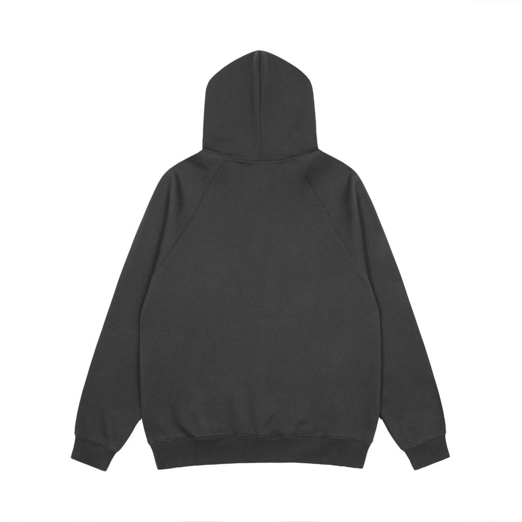 ESSENTIALS 1977 Flockad Huvtröja för Herr & Dam, Stor Storlek Lös Fleecefodrad Casual Jacka.