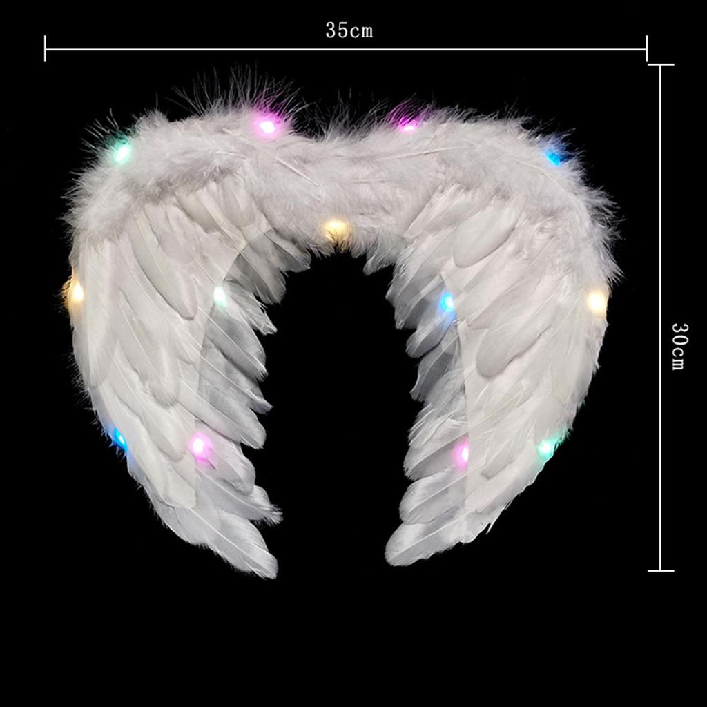 Angel Wings Costume Dress up Decorative Wearable Feathered Fairy for Parades Role