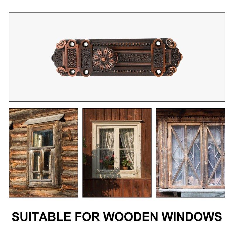 1 Pc Zinc Alloy Door Window Latch Vintage Security Sliding Bolt Lock for Home