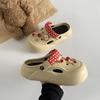 Fashion Women Fashion Clogs Indoor Street Slippers Cute DIY Apple Summer Autumn Platform Shoes Soft EVA Female Daily Walking Sandals