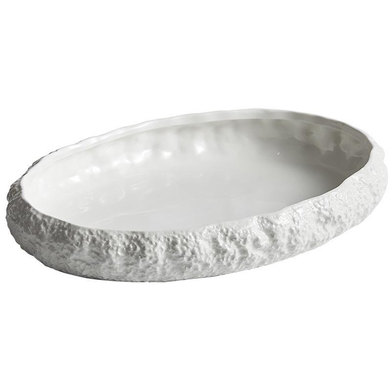 Large Ceramic Rock Texture Seafood Plate for Hotel and Home - 2025 Edition