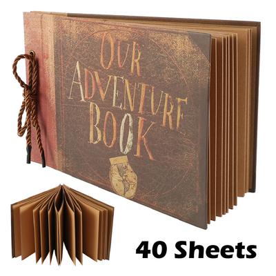 Retro Photo Album Expandable DIY Album Scrapbook Family Lovers Friends Photo Book Memory Scrap Book for Valentines Birthday Gift