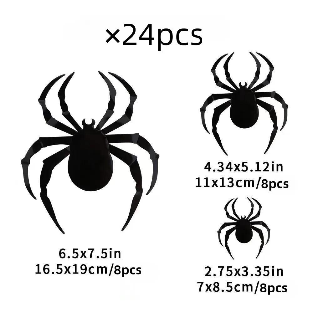 PVC Black 3D Horror Bat stickers for home decor DIY wall stickers bathroom indoor Halloween party supplies