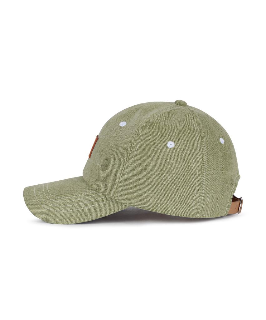 Bajal Va Square Pigment Label Ball Cap Deep Green