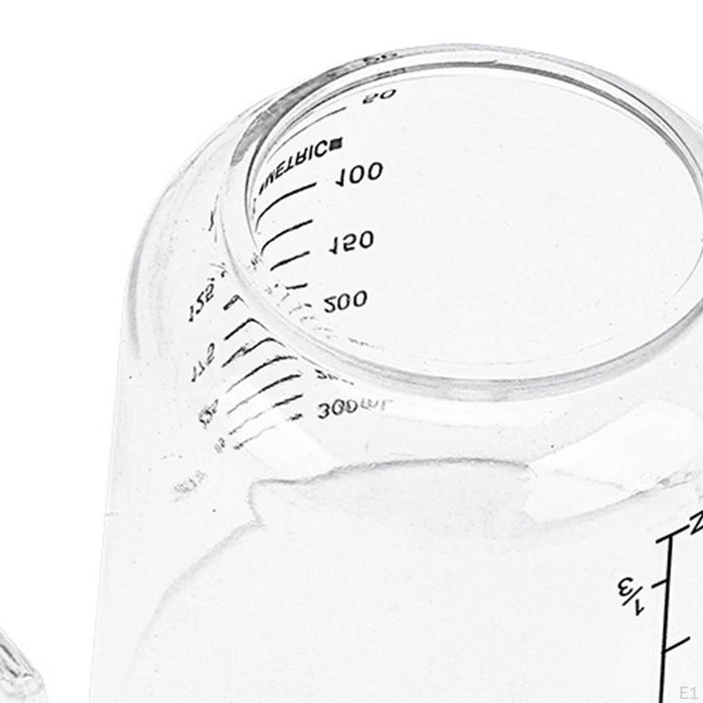 4 Pieces Measuring Cups Measure Jugs Lightweight Transparent Durable Liquid Mixing Mug Container for