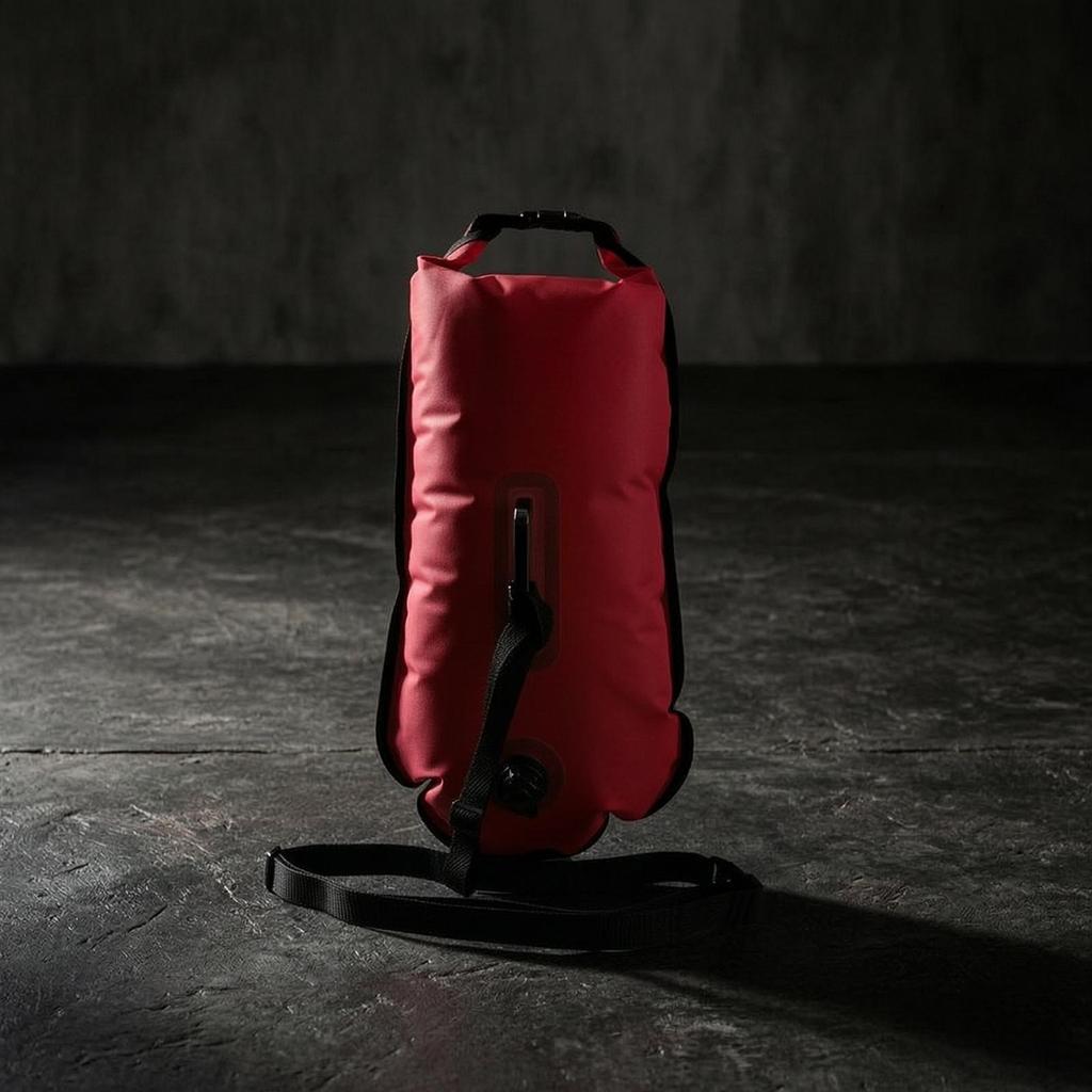Swim Buoy Dry Bag Waterproof with Shoulder Strap Inflatable Flotation for Swimmers,