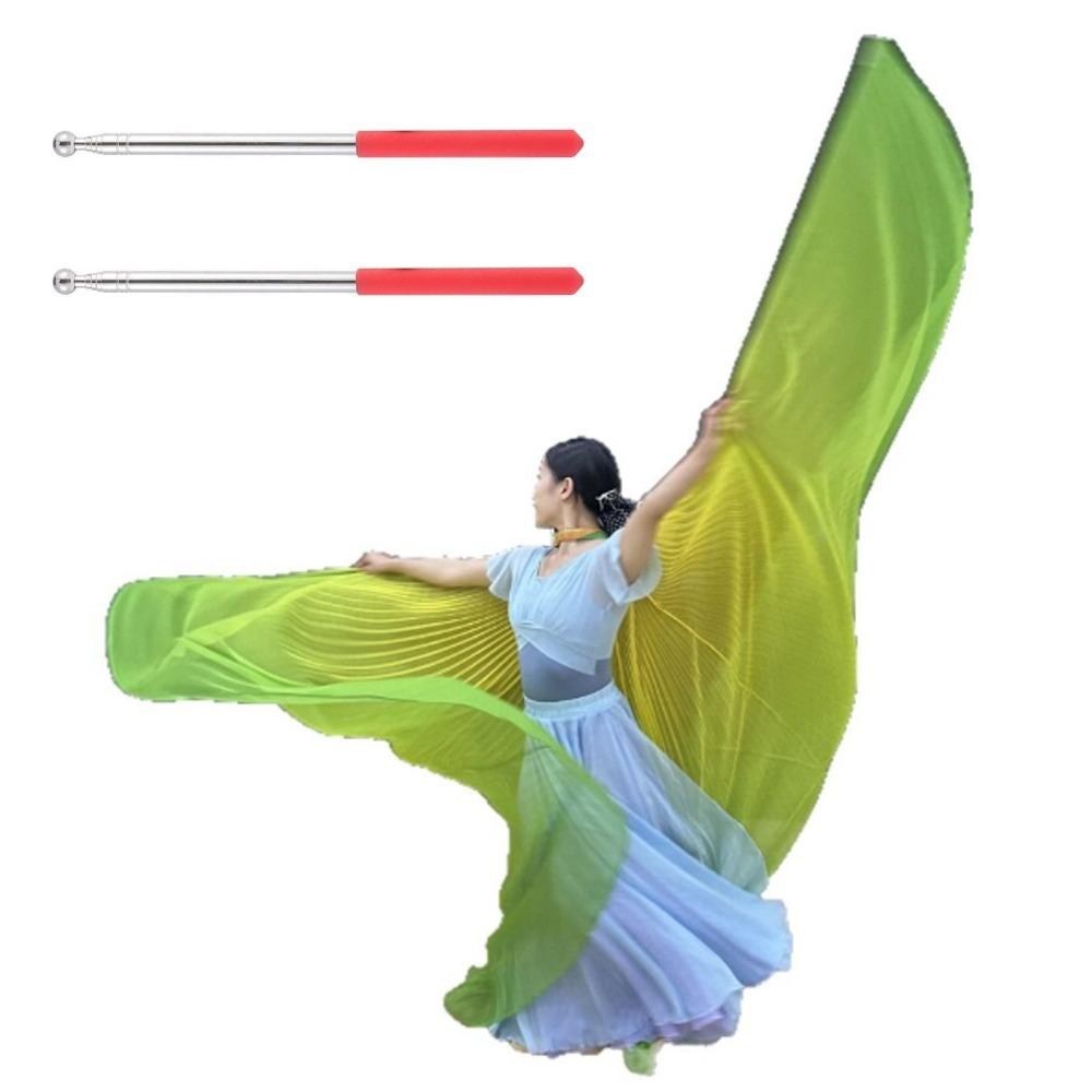 Multicolor Belly Dance Wings Scalable Rods Chiffon Dance Wings Dance Performance