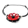 NOA [I4889] - Bracelet Créateur 'Marguerite' rouge noir