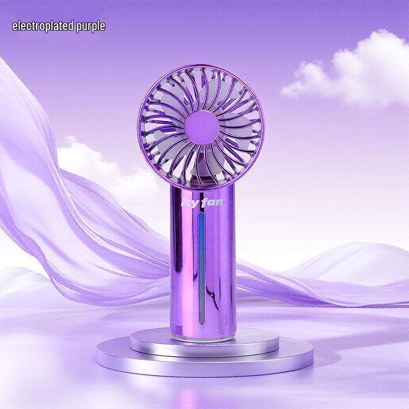 

USB Rechargeable Silent Portable Handheld Fan with Spray - Ideal for Dorms and Offices Color Box + USB Cable