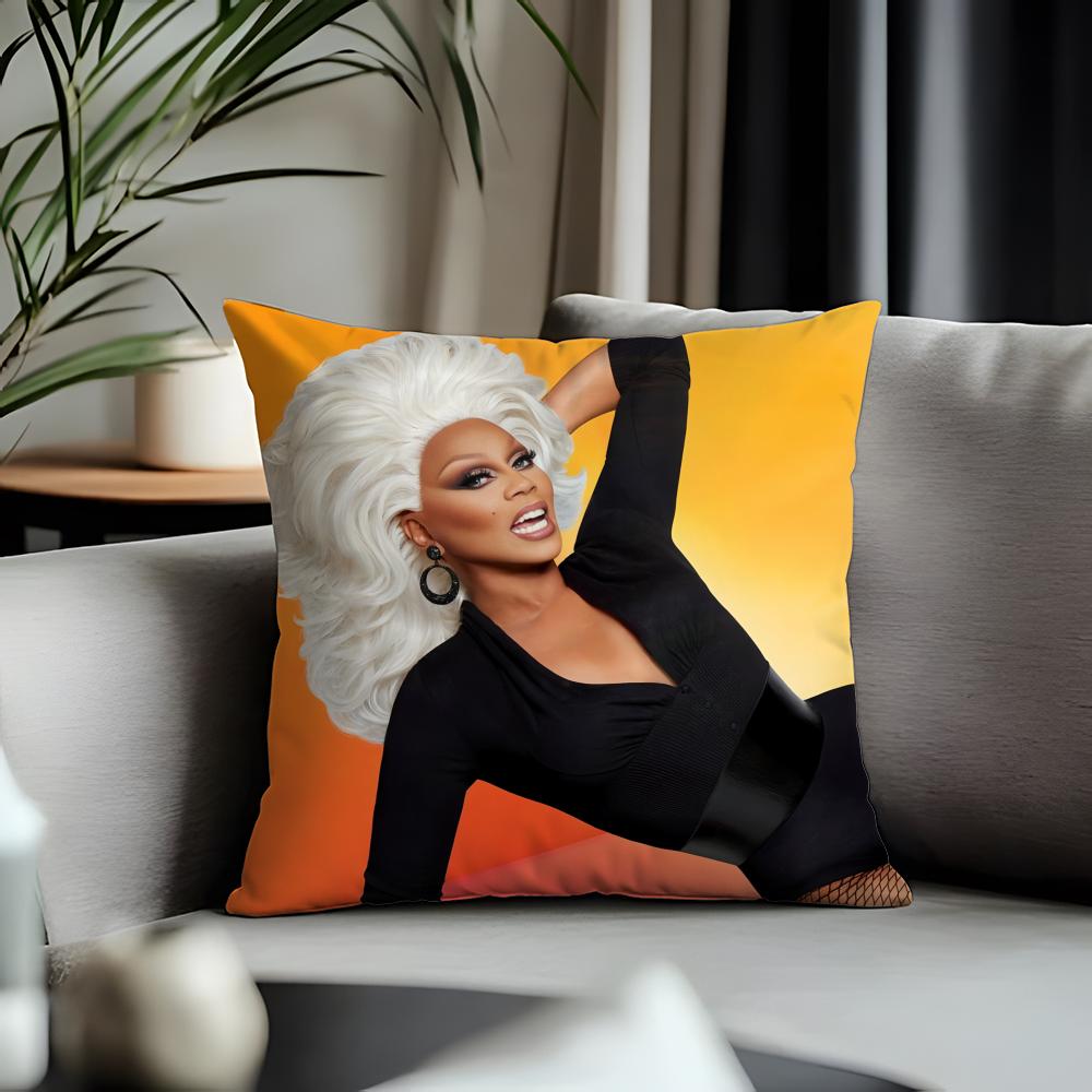 Hot RRrupauled Cushion Cover Antidustmite Pillowcase Invisible Zipper Silky Short Plush Sofa Cushion Cover