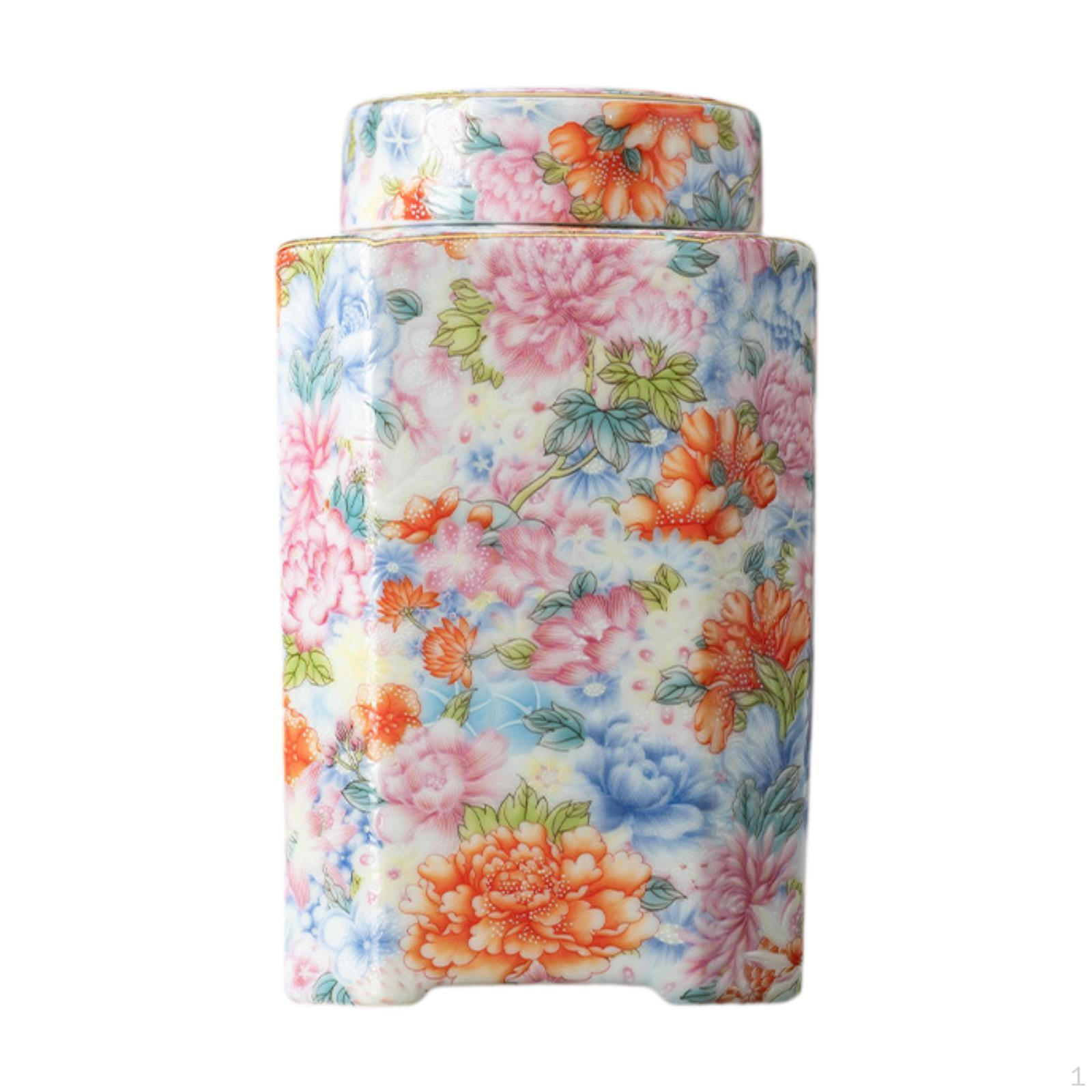 -Tee -Canister -Storage Glass with A Sealed Lid Container for Kitchen Table Decoration Style C