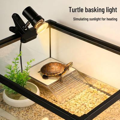 Turtle Basking Lamp with Multi-Angle Adjustment for Heating & Full Spectrum Light - Ideal for Reptile Land Tortoises