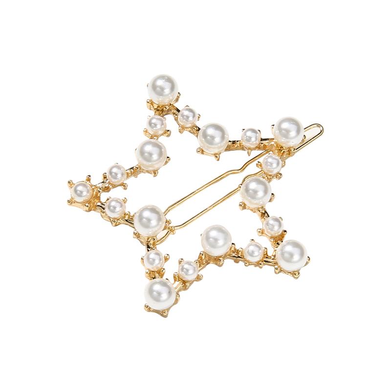 Mode Kristall Perle Haarspange Metall Haarspange Elegant Haarspange Haarklammern Hochzeit Kopfschmuck für Frauen