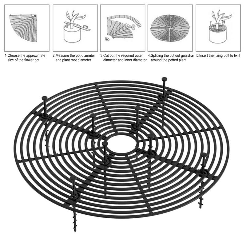 Plant Pot Soil Guard Cover With Nails Cat Digging Stopper Soil Protection Mesh Covers Baby-proofing for Home Accessories