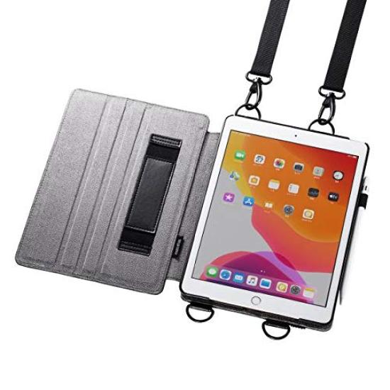 

iPad shoulder strap case with stand function 10.2-inch PDA-IPAD1612BK