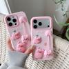 For iPhone 17 16 Plus 15 14 13 12 Pro Max Funny 3D Cartoon Piglet Pendant Phone Case Shockproof Soft Silicone Back Cover
