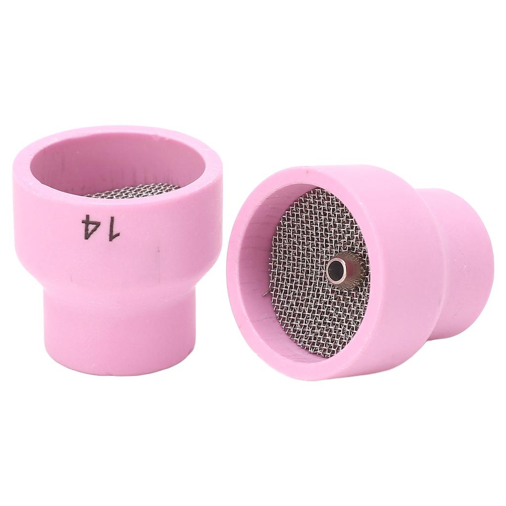 2 buc Cupă de sudură ceramică ID gaură centrală 2,4 mm Cupă de sudură TIG cu filtru din oțel inoxidabil pentru WP 9