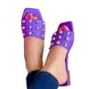 Summer new large-size women's shoes fashion rivets casual flat-bottomed beach slippers women-3
