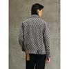GXG Men's All-over Jacquard Washed Gray Denim Jacket