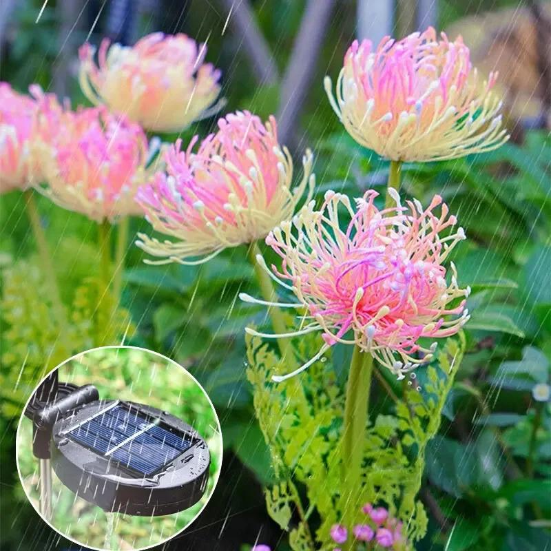 1pc Solar Garden Lights, Solar Flowers Lights with Glowing Flowers & Stems, Upgraded Solar Panel, Yard Decor and Gift for Mother