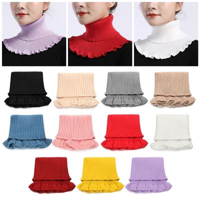 Fashion Detachable Windproof Scarf Turtleneck Warm Knitted Fake Collar