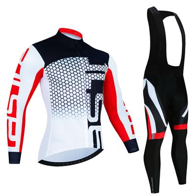 Conjuntos de camisetas de ciclismo profesional 2024 Otoño Invierno Mangas largas Conjunto de babero de ciclismo para hombres Ropa de bicicleta Primavera MBT Ropa de bicicleta transpirable