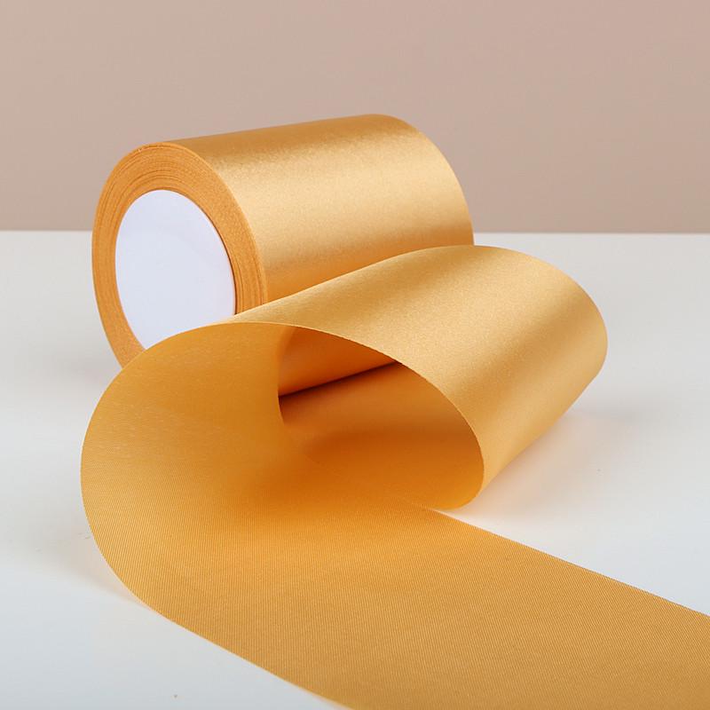 Champagne Silk Ribbon Rose Bow Hair Tie