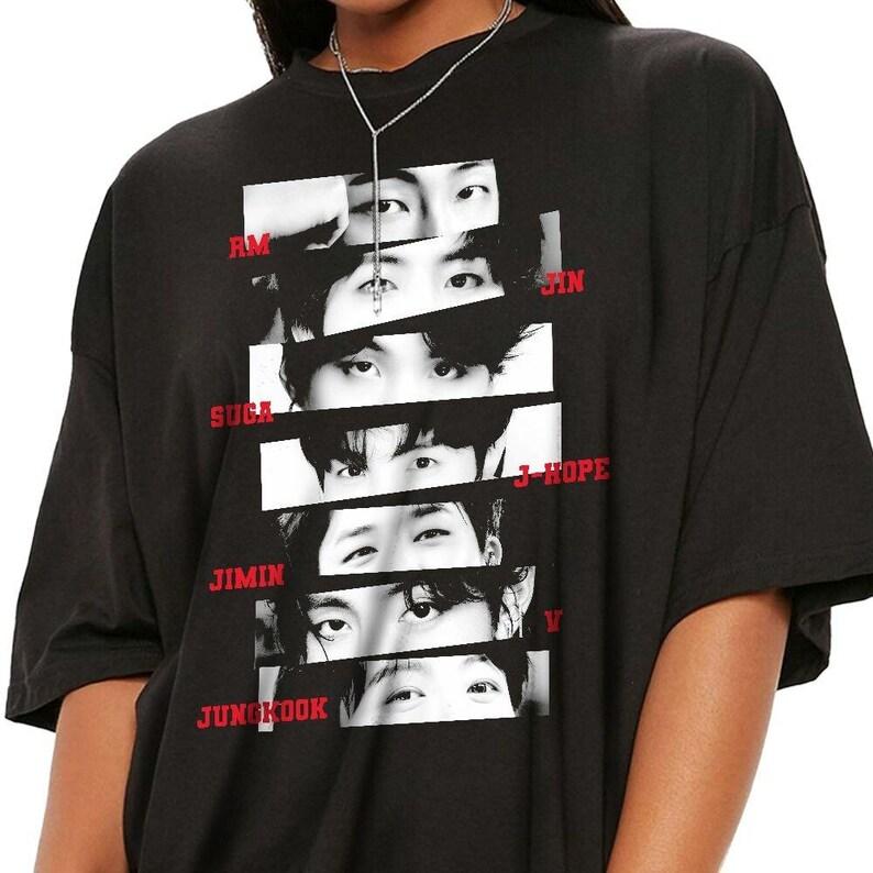 T-shirt Moda Estiva 2026 Bangtan Boys Occhi Arirang Camicia Vintage, Maglietta Tour Kpop 2026, T-shirt Bangtan Boys Arirang, Maglietta da Bagno Bangtan