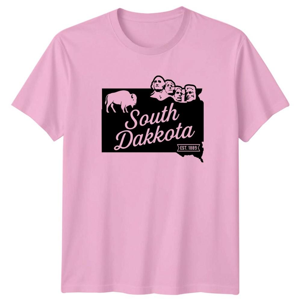 South Dakkota EST 1889 Mount Rushmore Bison US States Unisexs Unisexs Graphic Tee