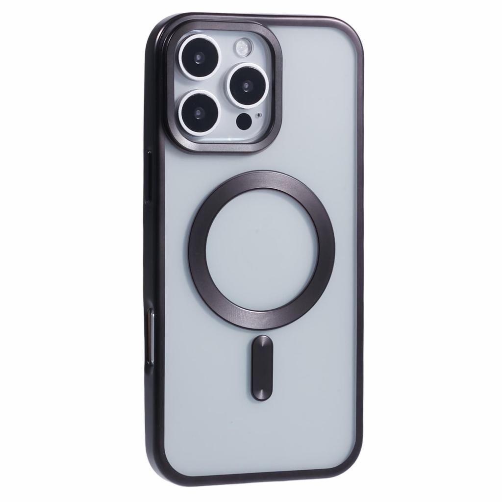 For iPhone 16 Pro Case Matte Electroplating Phone Cover Compatible with MagSafe