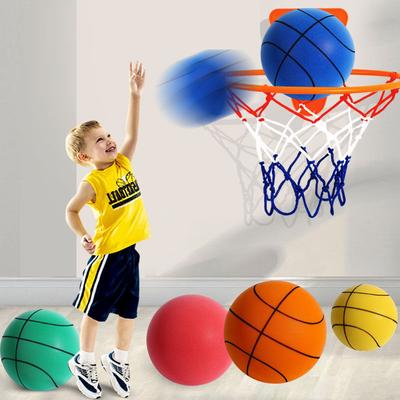 18/21Cm Mute Ball Baby Basketball High Density Soft Elastic Ball Children Indoor Sports Noise Reduction Ball Development Games