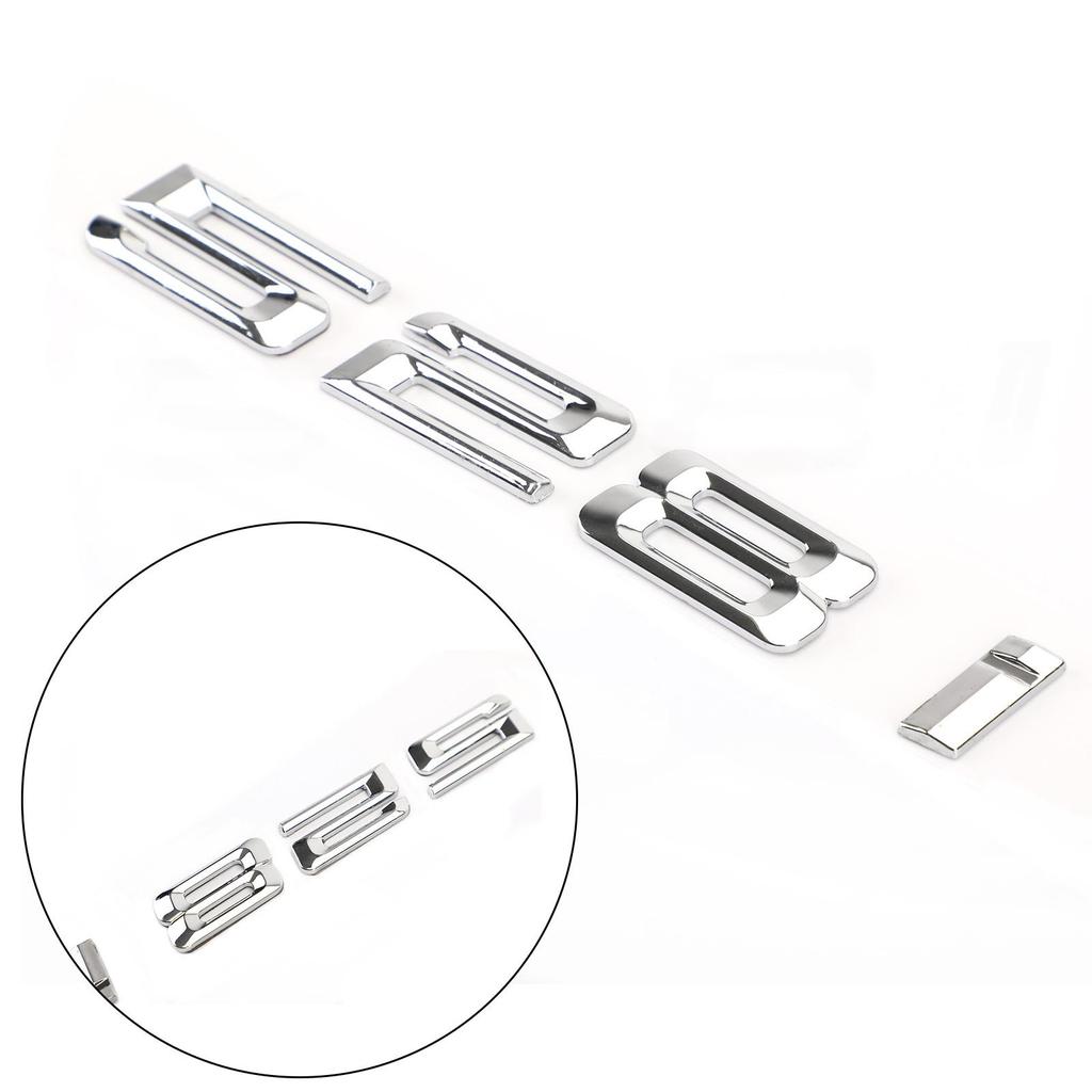 Heckklappe Namensschild Plakette Emblem Zahlen Buchstaben Aufkleber 328 i Passform 328i 335i 528i Chrom