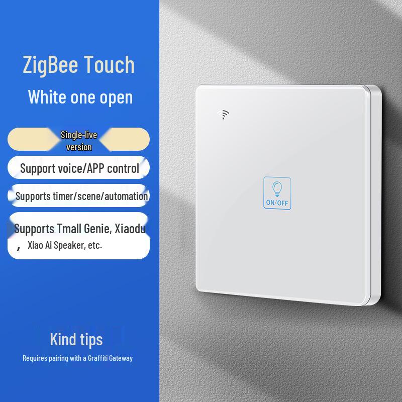 Zhengshang C8 Graffiti Zigbee Touch Smart Switch with 80 Ohm Voice Control for Alexa and Google Assistant.