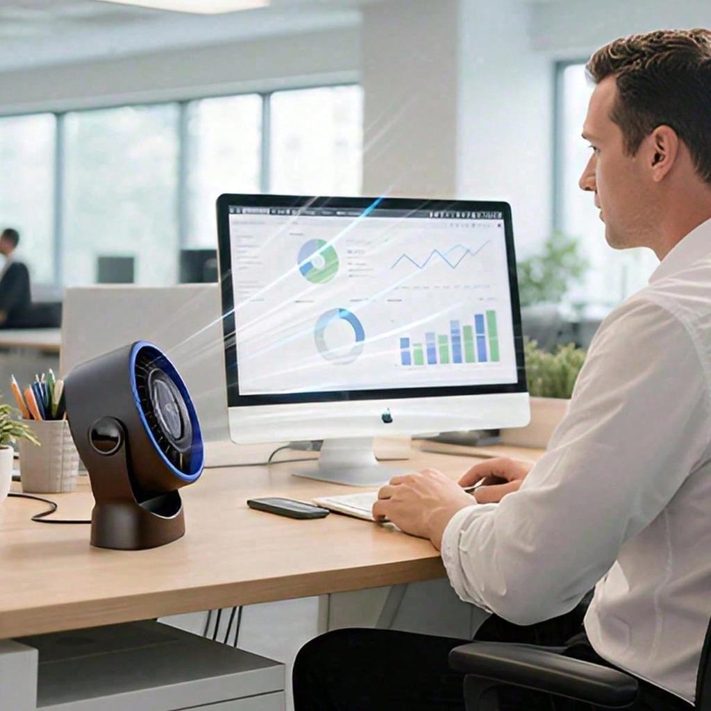 Portable USB Plug-in Desktop Fan, Adjustable Silent Desktop Fan, Used for Cooling Smart Digital Displays