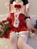 Anime Christmas Sexy Lingerie Party Cosplay Costumes Outfit Erotic Cute Sleepwear Maid Open Bra Crothless Hollow Underwear Set