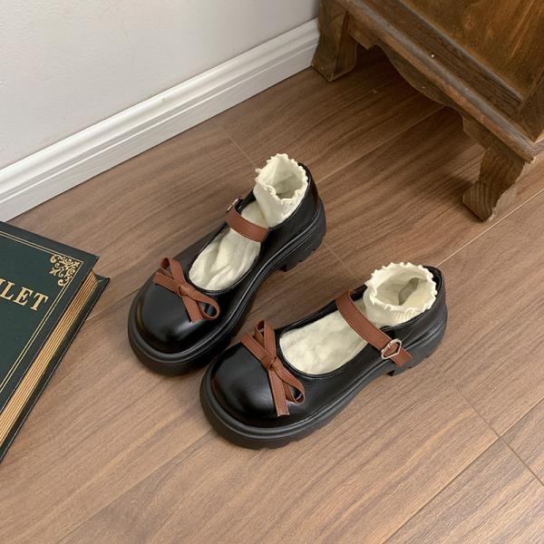 Fashion Korean Shoes Round Toe Clogs Platform Female Footwear Black Flats Soft Shallow Mouth 2025 Creepers Dress New Summer Fashion Med