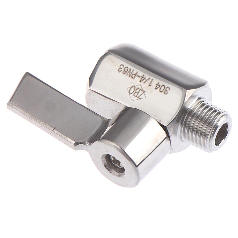 Edelstahl 304 Kugelhahn 1/4" Zoll NPT Außengewinde x Innengewinde Kleiner Mini-Ventil