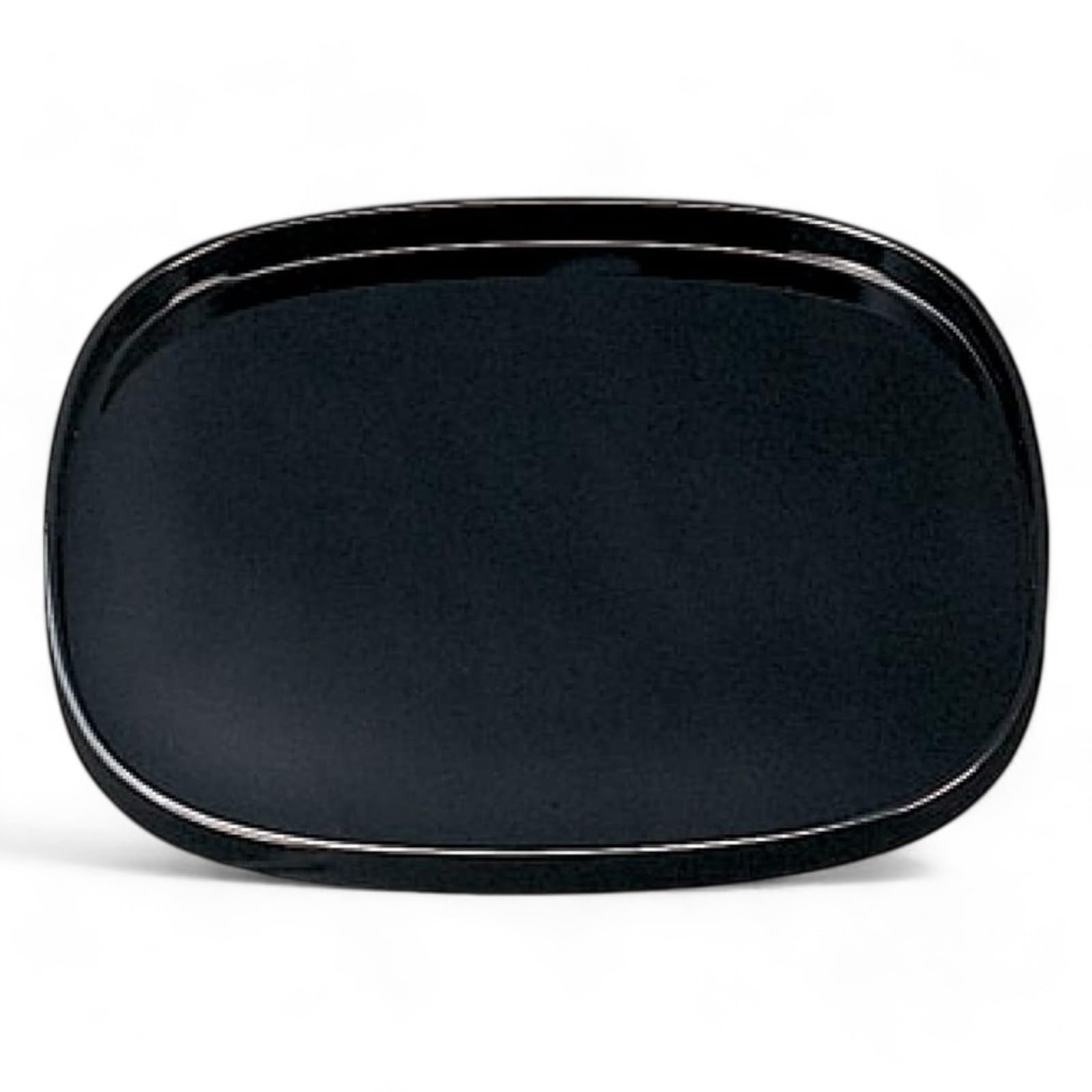 

36cm Black Lacquerware Tray Made in Japan J-kitchens Non-Slip (ABS Resin)
