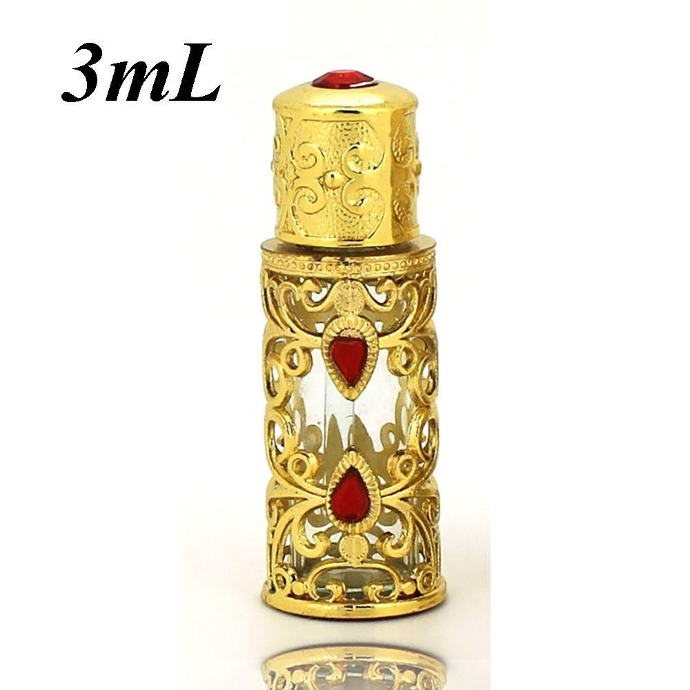 Style Antiqued Metal Perfume Bottles Cosmetic Container Essential Oil Bottles Refillable Bottles
