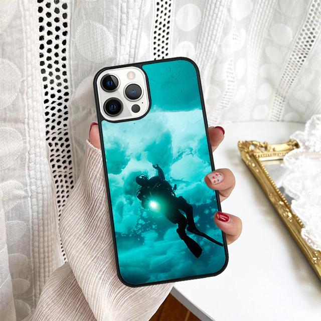 Scuba Diver Underwater Diving Phone Case For Samsung Galaxy S10 S22 S23 S24 Note 10 20 Lite S20 Plus S21 Ultra Back Cover