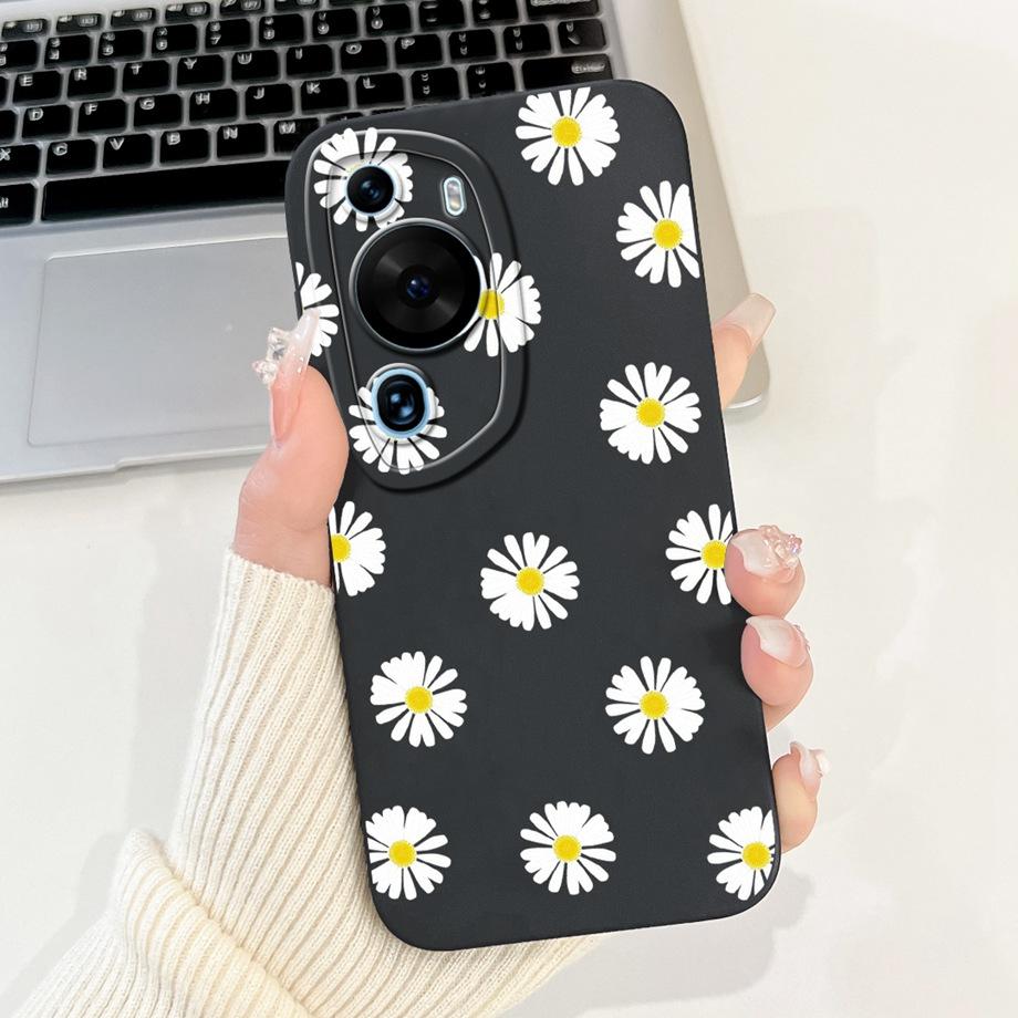 For Huawei P60 Art P60 Pro HuaweiP60 Case Cover Soft Silicone TPU Flower Butterfly Girly Fashion Painting Bumper Fundas