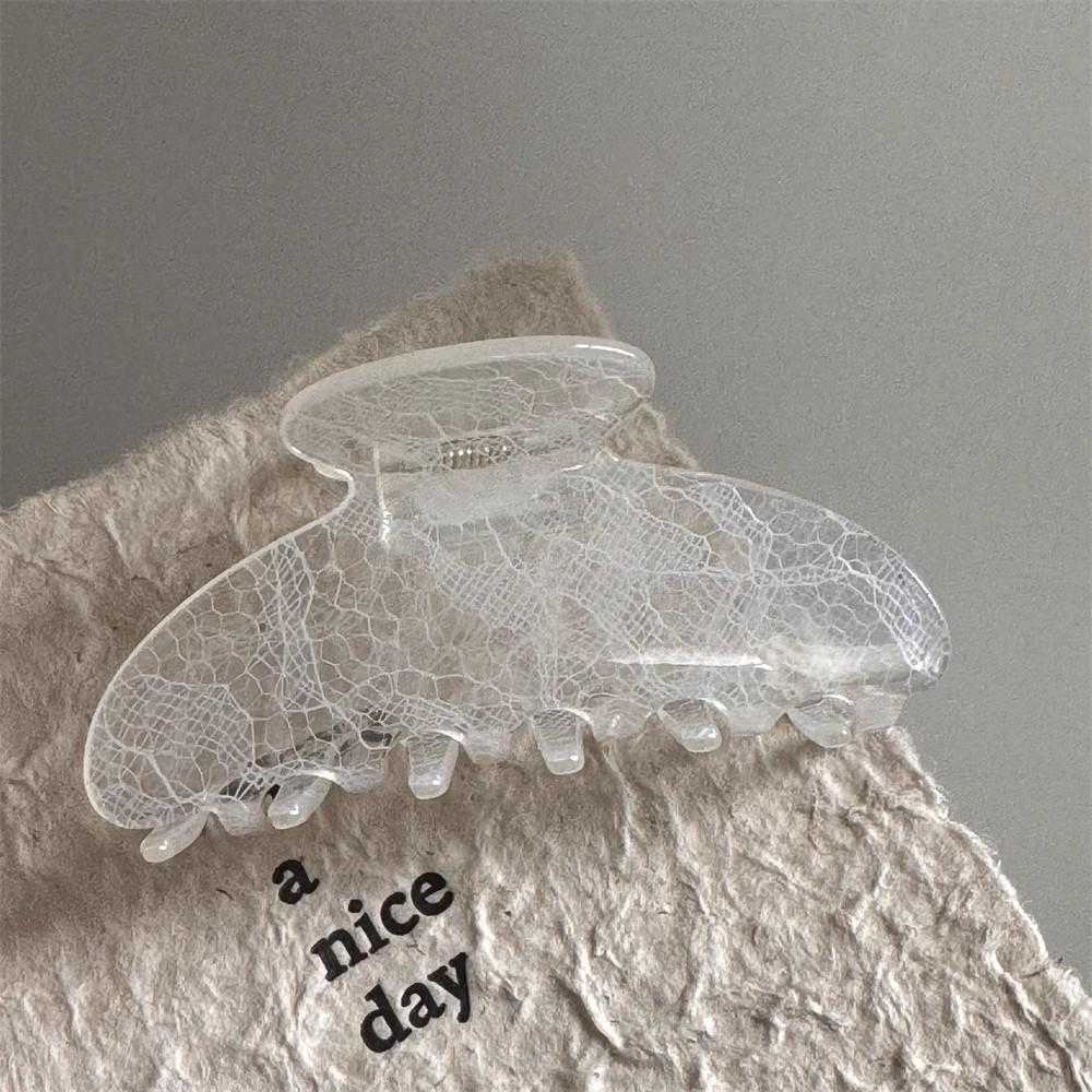 

2pcs Korean Ins Style Woman Senior Lace Pattern Hair Claw Barrettes Girl Fashion Hairclips Headwear Hair Accessories Hairpins белый