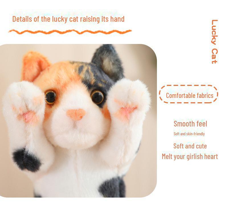 Charming Standing Kitten Plush Toy - Cute Cat Doll for Children's Comfort